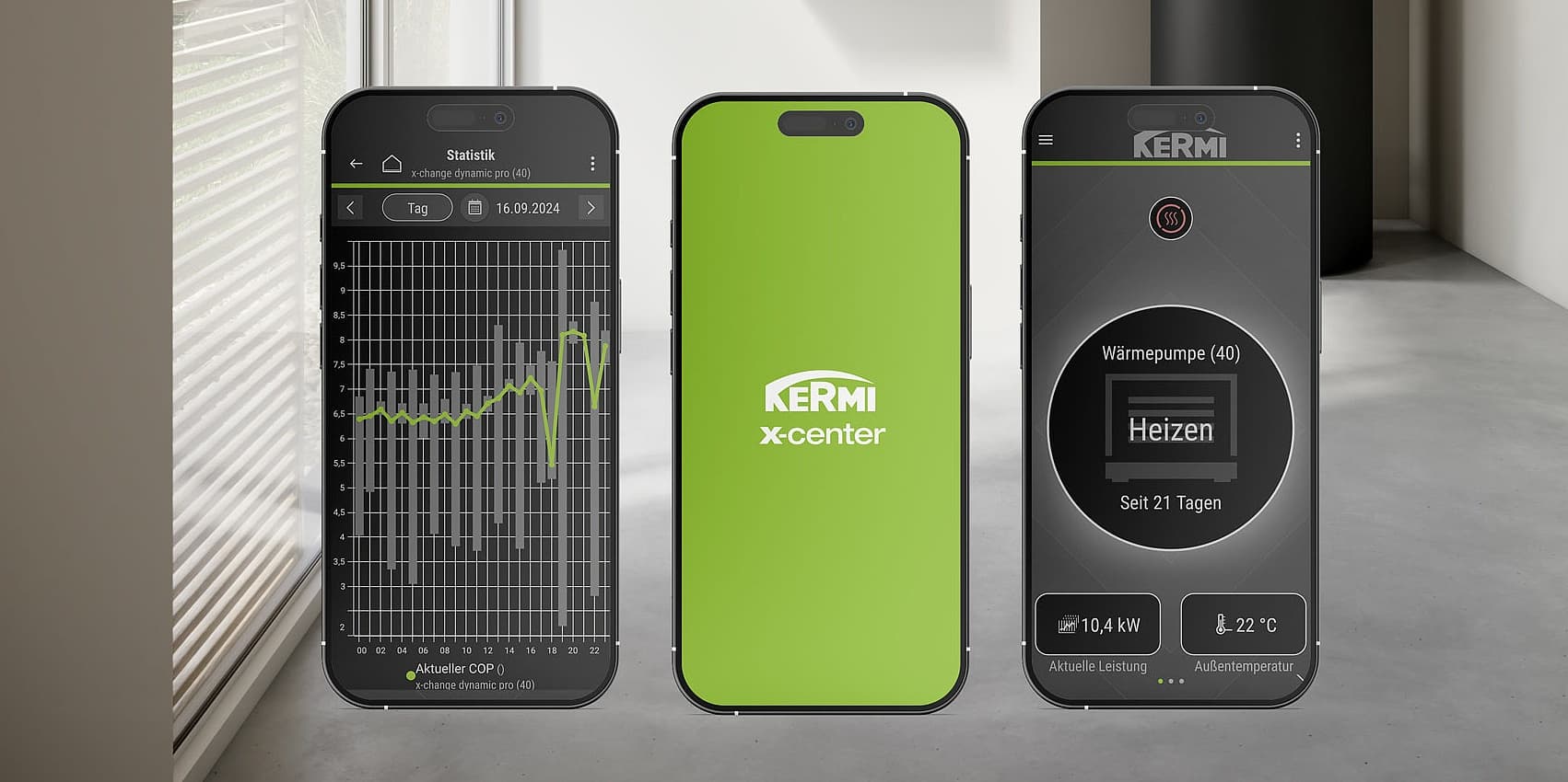 Mobilní ovládání KERMI x-center pro